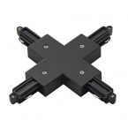 X-connector for 1-circuit HV-track, surface-mounted, black