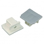 EUTRAC end cap for 3-circuit track, silvergrey