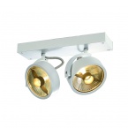  KALU 2 QPAR ceiling light, matt white. ES111, max. 2x75W