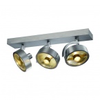  KALU 3 QPAR ceiling light, alu brushed. ES111, max. 3x75W