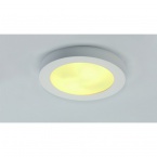 Ceiling luminaire, GL 105 E27, round, white plaster, max. 15W