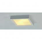 Ceiling luminaire, GL 104 E27, square, white plaster, max. 15W