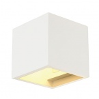  PLASTRA CUBE wall light, square, white plaster, G9, max. 42W