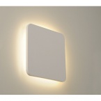 PLASTRA SQUARE wall light, square, white plaster, 48 LED, 3000K