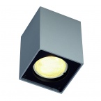  ALTRA DICE ceiling luminaire, CL-1, square, silvergrey/black , GU10, max. 35W