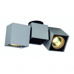  ALTRA DICE SPOT 2 ceiling luminaire, silvergrey/black, 2x GU10, max. 2x 50W