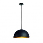 FORCHINI M pendant lamp, PD-2, 40cm, round, black/gold, E27, max. 40W