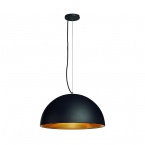  FORCHINI M pendant lamp, PD-1, 50cm, round, black/gold, E27, max. 40W