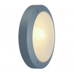 BULAN ceiling luminaire, round , silvergrey, E14, max. 11W, satined glass