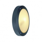 BULAN ceiling luminaire, round , anthracite, E14, max. 60W, satined glass