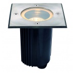 DASAR 115 GU10 recessed ground luminaire, square, stainless steel 316, max. 35W, IP67