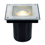 DASAR SQUARE GU10, recessed ground spot, stainless steel 304, max. 35W, IP67