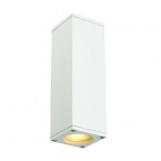  THEO UP/DOWN OUT wall lamp, square, white, GU10, max. 2x35W