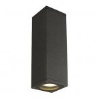 THEO UP-DOWN OUT wall lamp, square, anthracite, GU10, max. 2x35W