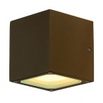  SITRA CUBE wall lamp, rusted, GX53, max. 9w